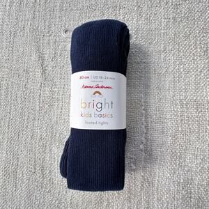 NWT Hanna Andersson Ribbed Navy Blue Tights 18-24mo